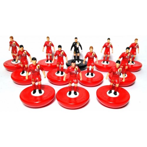 Subbuteo Andrew Table Soccer Gibraltar National Team 2014 on classic Hasbro Bases